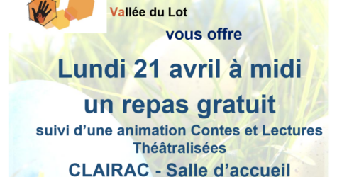 Ad’EVaL repas du Lundi de Pâques salle d’accueil de Clairac
